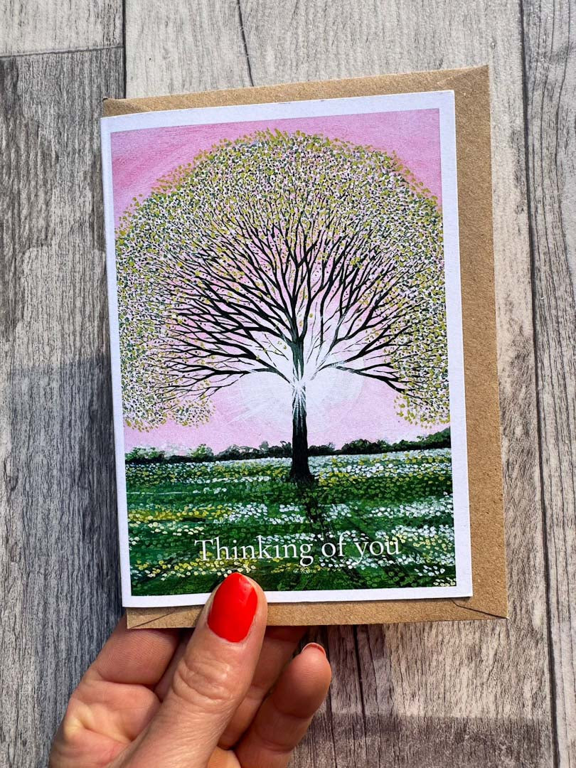 Pink Paradise thinking of you card by Sarah Jane Nicholls_Just Makers