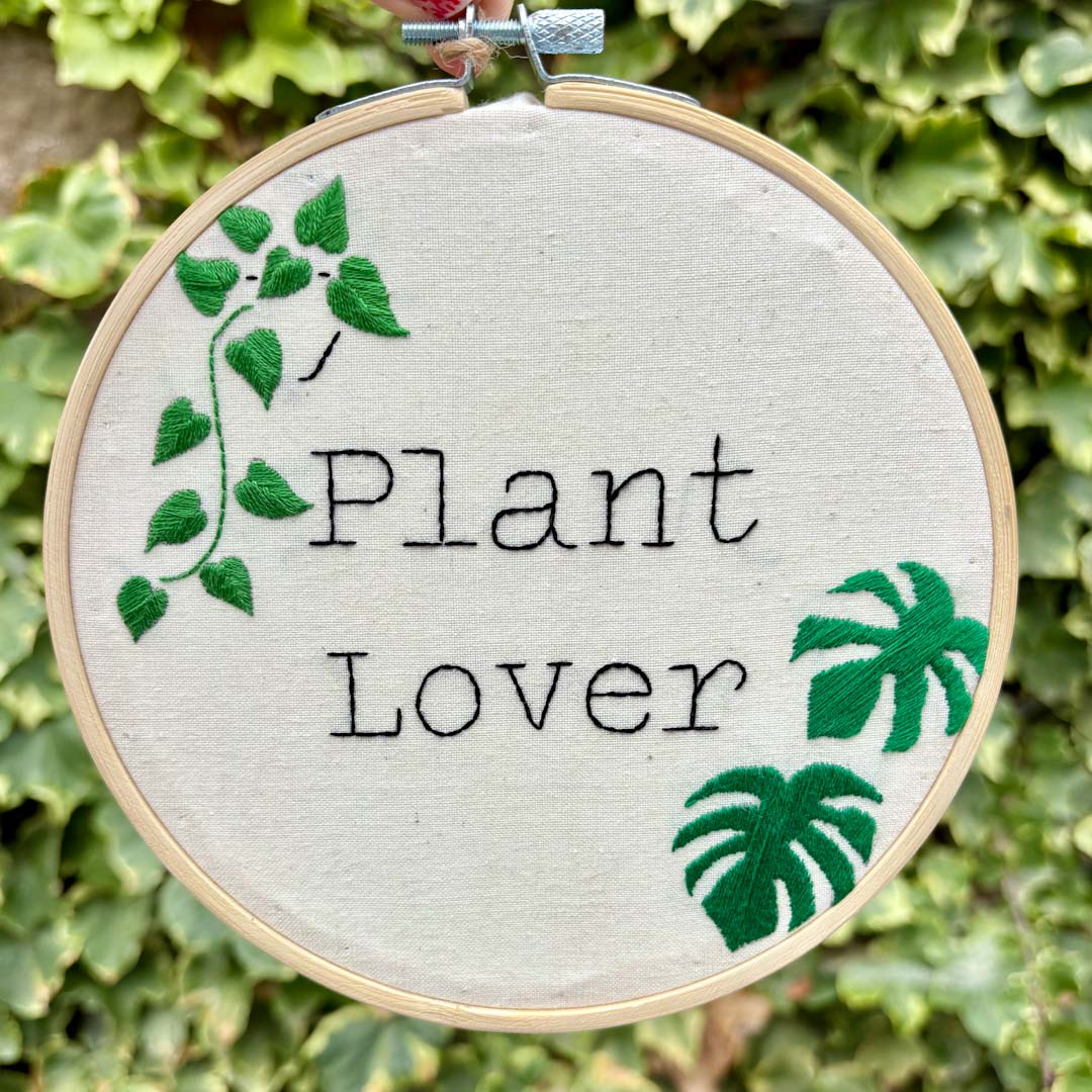 Plant Lover 6&quot; Full Embroidery Hoop - Chloe Reanne Embroidery_Just Makers