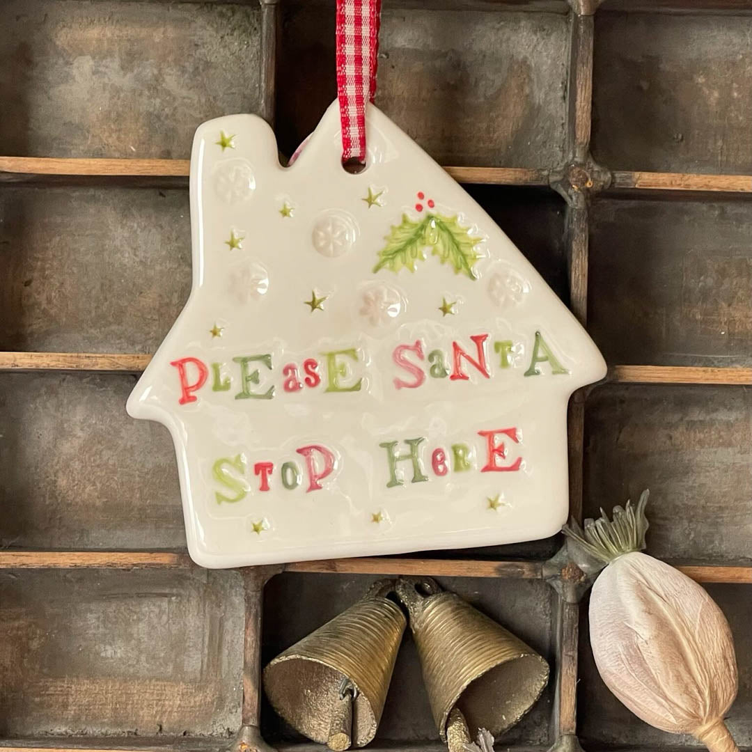 Please Santa Stop Here Heart - Jamali Annay Designs_Just Makers
