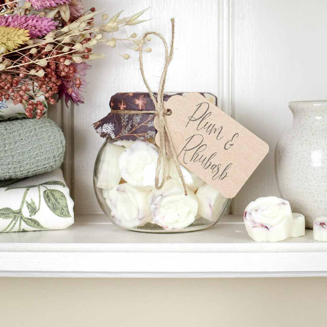 Plum &amp; Rhubarb Natural Soy Wax Melts - Dales Studios Co_Just Makers