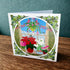 Poinsettia Window Greeting Card - Umbellifer_Just Makers