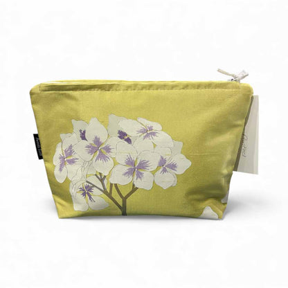 Printed Hydrangea Silk Make Up Bag - Amanda Scott_Just Makers