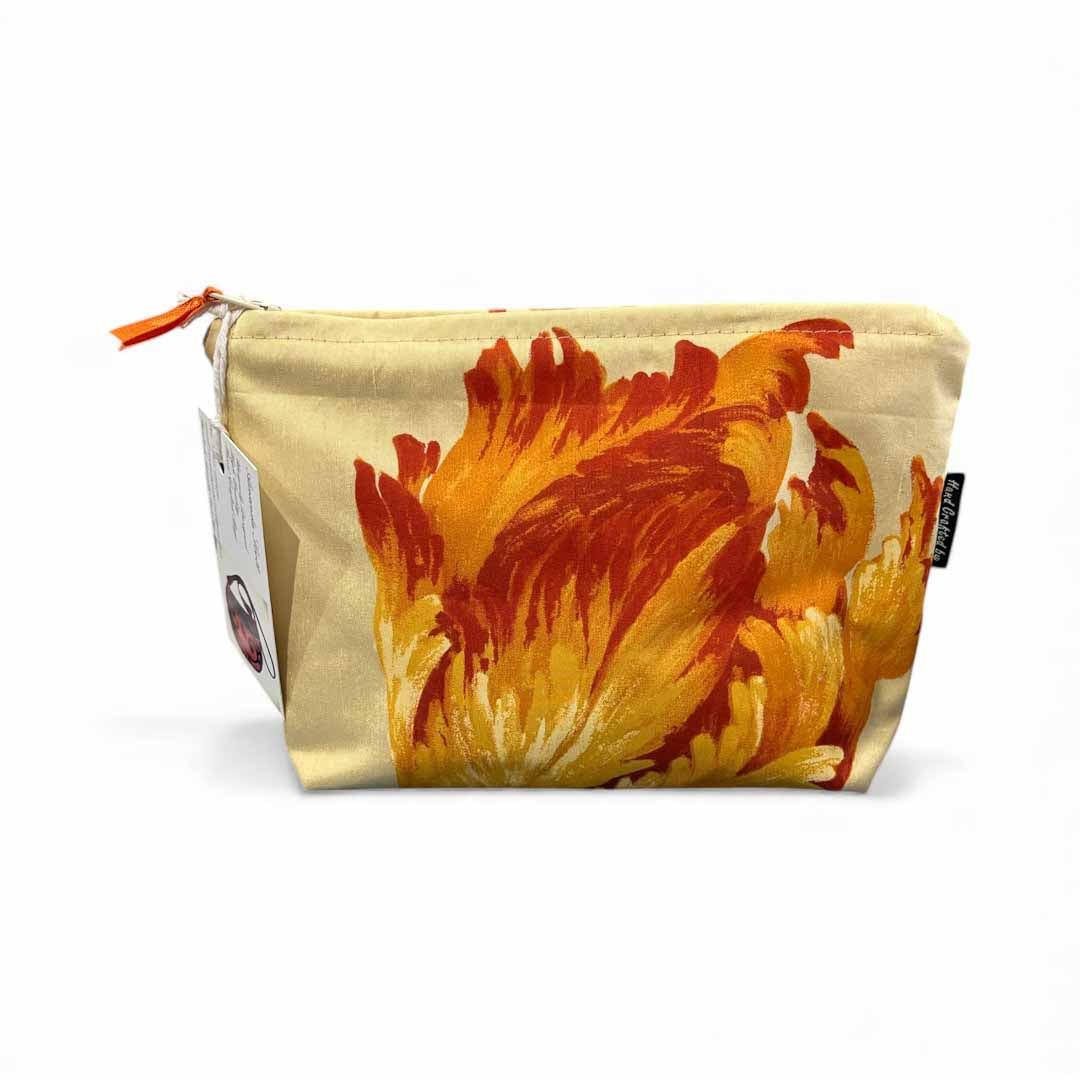 Printed Tulip Silk Make Up Bag - Amanda Scott_Just Makers