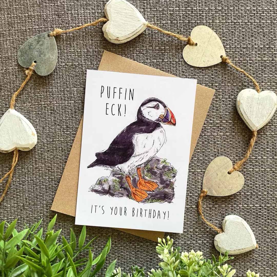 Puffin Eck Greeting Card - HD Designs - Just Makers HD Designs