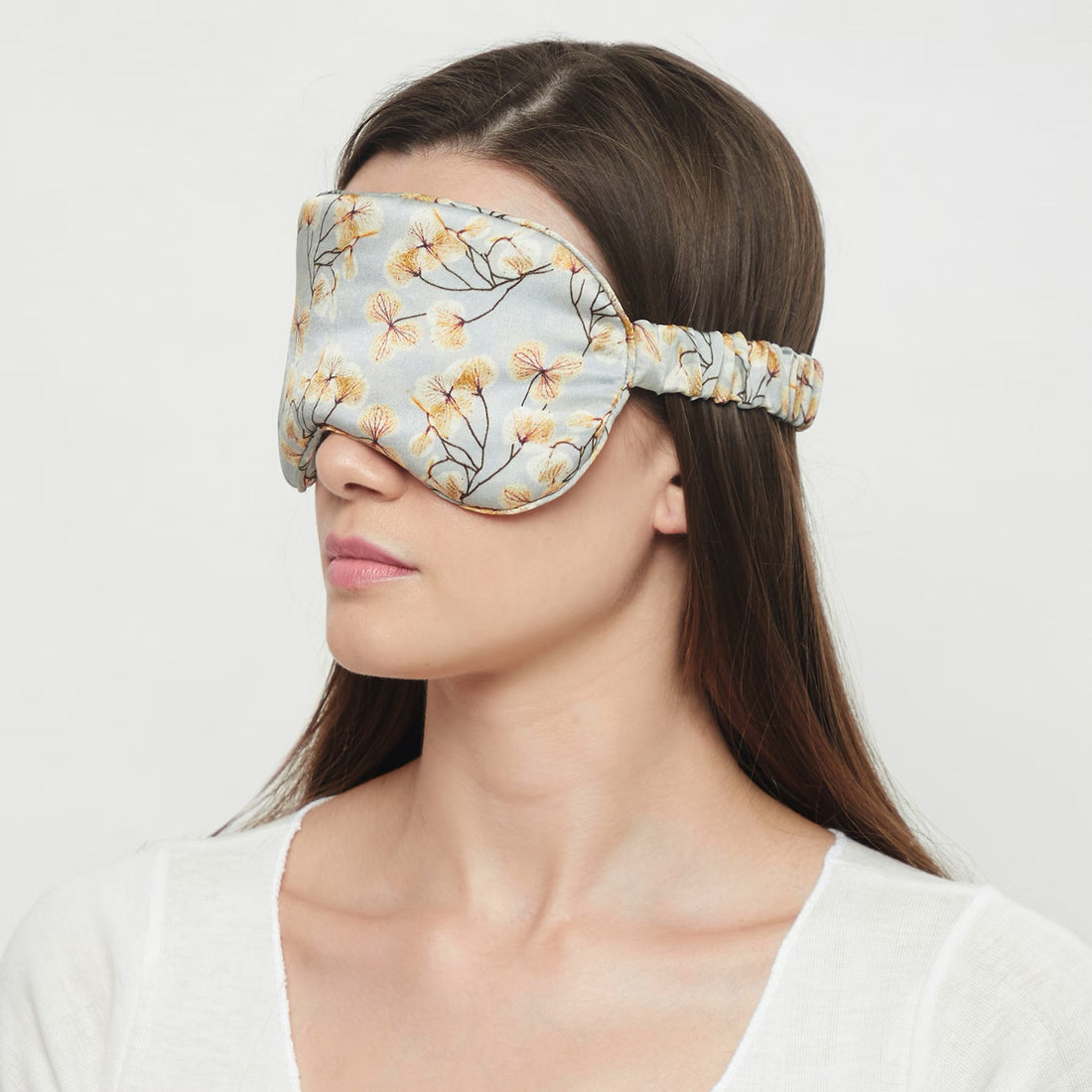 Pure Silk Eye Mask Model - Pattern Passion_Just Makers