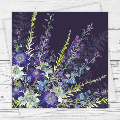 Purple Cluster Greeting Card - Fiona Calder - Just Makers Fiona Calder Designs
