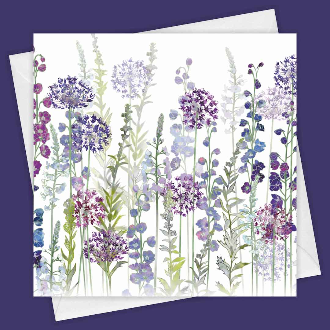 Purple Rapture Greeting Card - Fiona Calder_Just Makers