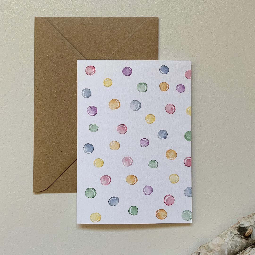 Rainbow Bubbles Greetings Card by Bramble Wood & Co_Just Makers