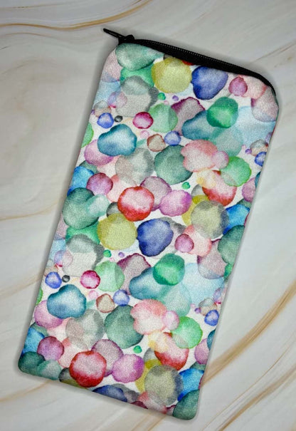 Rainbow Bubbles Silk Glasses Case - Pattern Passion_Just Makers