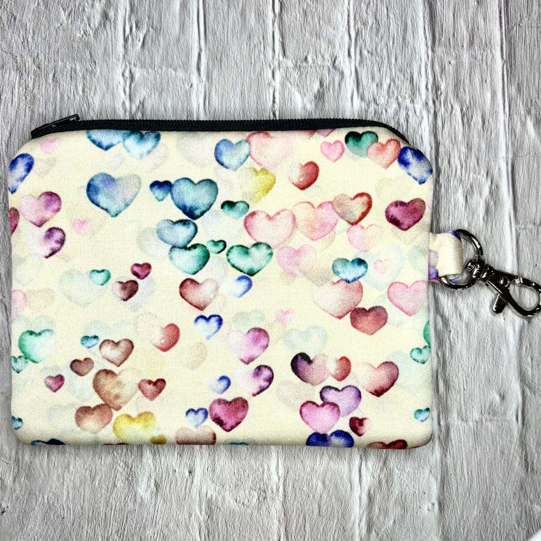 Rainbow Hearts Silk Pouch  - Pattern Passion_Just Makers