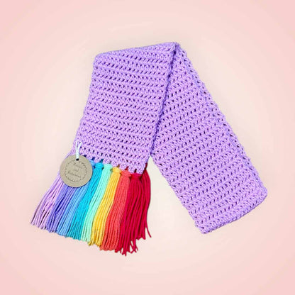 Rainbow Tassles Scarf - Robins and Rainbows_Just Makers
