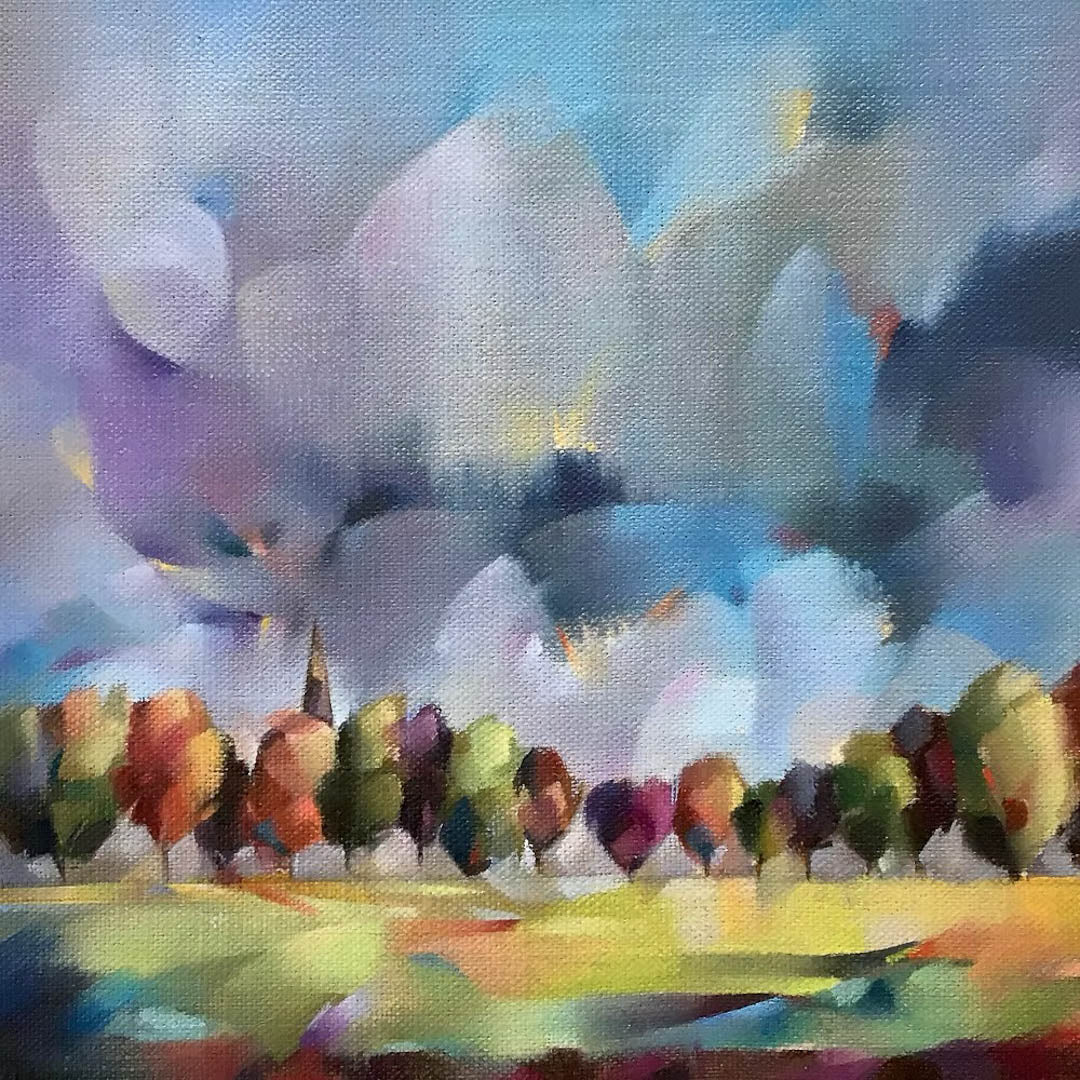 Rainbow Trees greeting card by Katherine Whitby_Just Makers