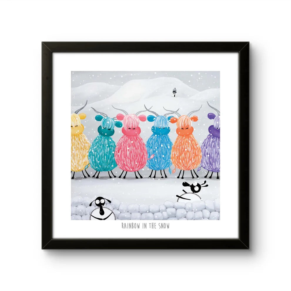 Rainbow in the Snow 10&quot; Print - Mervyn Tay Art_Just Makers