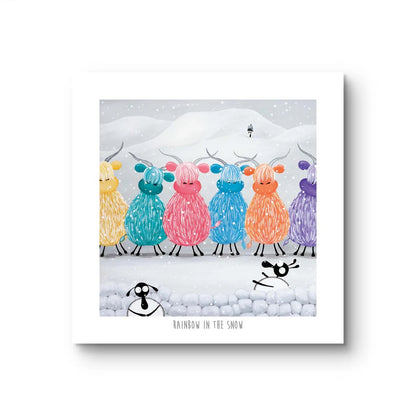Rainbow in the Snow 10&quot; Print - Mervyn Tay Art_Just Makers