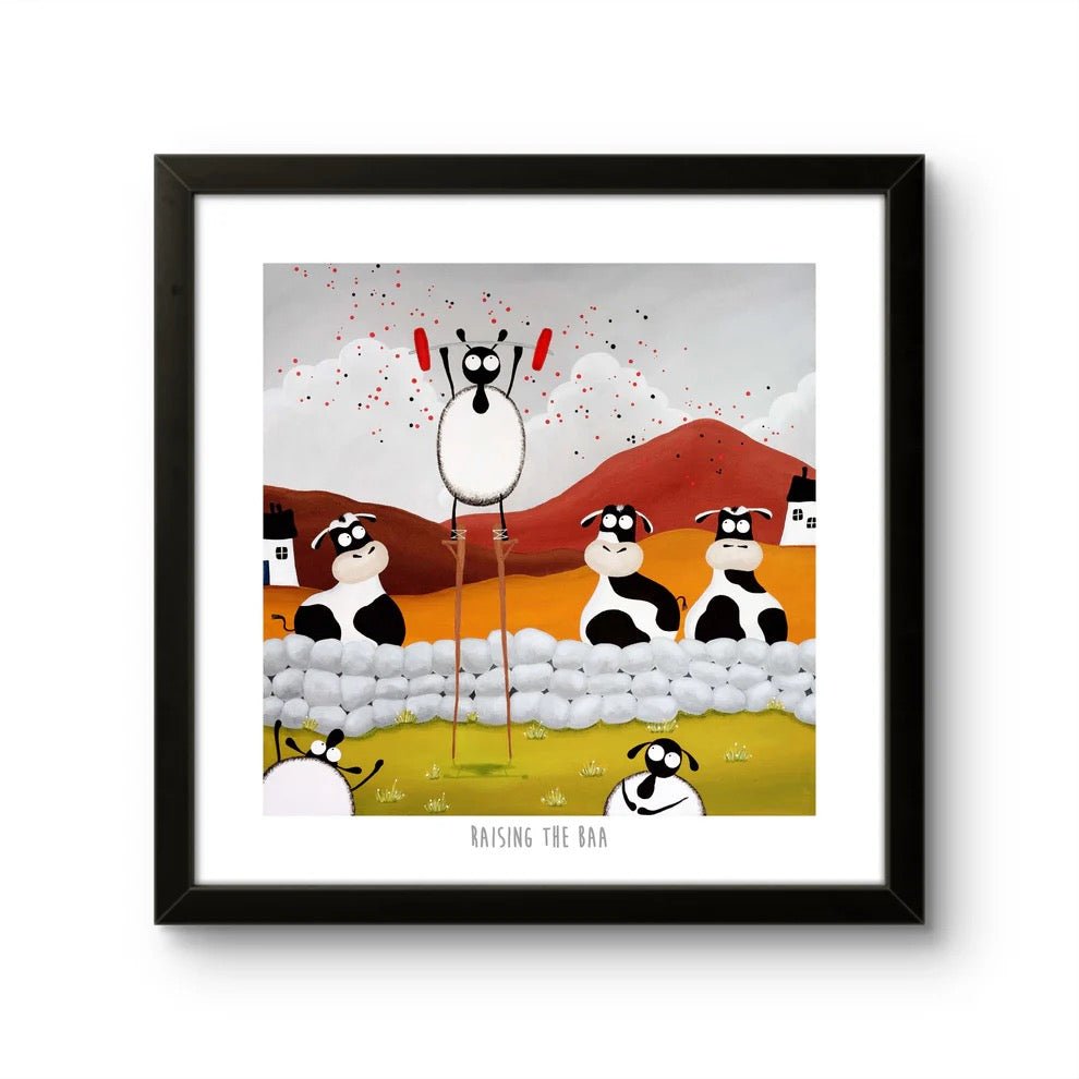 Raising the Baa 10" Print - Mervyn Tay Art - Just Makers Mervyn Tay Art