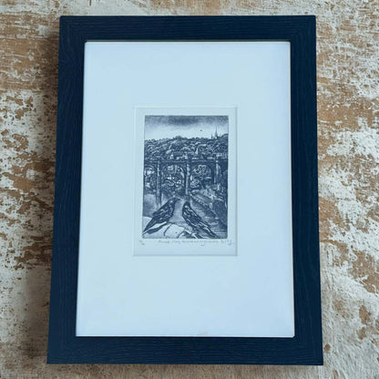 Ravens View, Knaresborough Original Framed Etching - Moira McTague_Just Makers