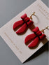 Red Bow Dangle Earrings - CH Handmade_Just Makers