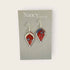 Red Silver Petal Earrings - Nancy Jones_Just Makers