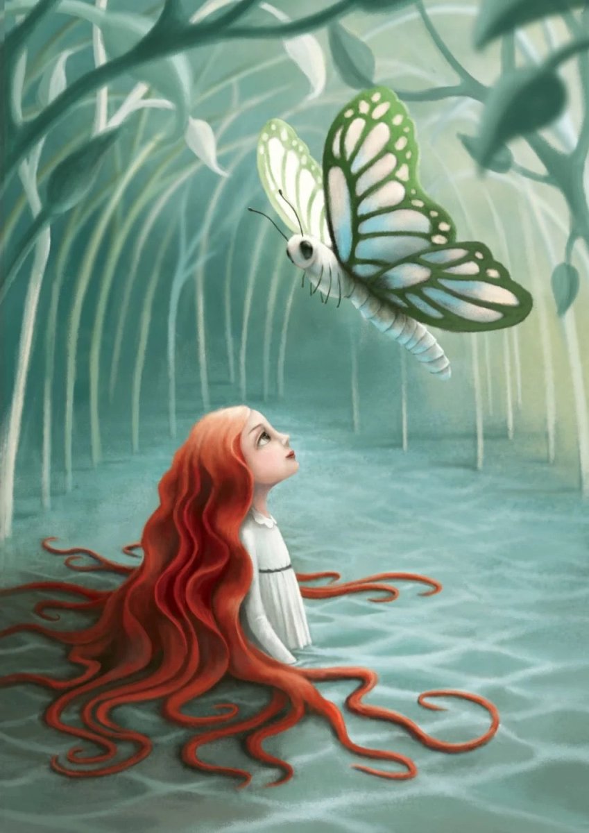 Red Valerian Greeting Card Demelsa Haughton - Just Makers Demelsa Haughton Illustration