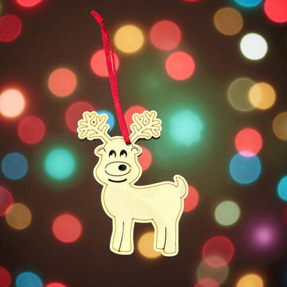 Reindeer Wooden Decoration - Woodcutter Creations_Just Makers