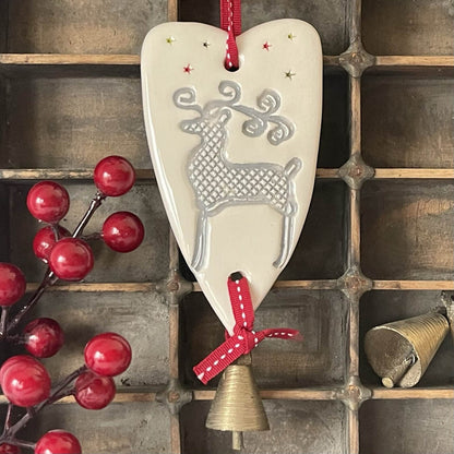 Reindeer and Bell Decoration - Jamali Annay Designs_Just Makers