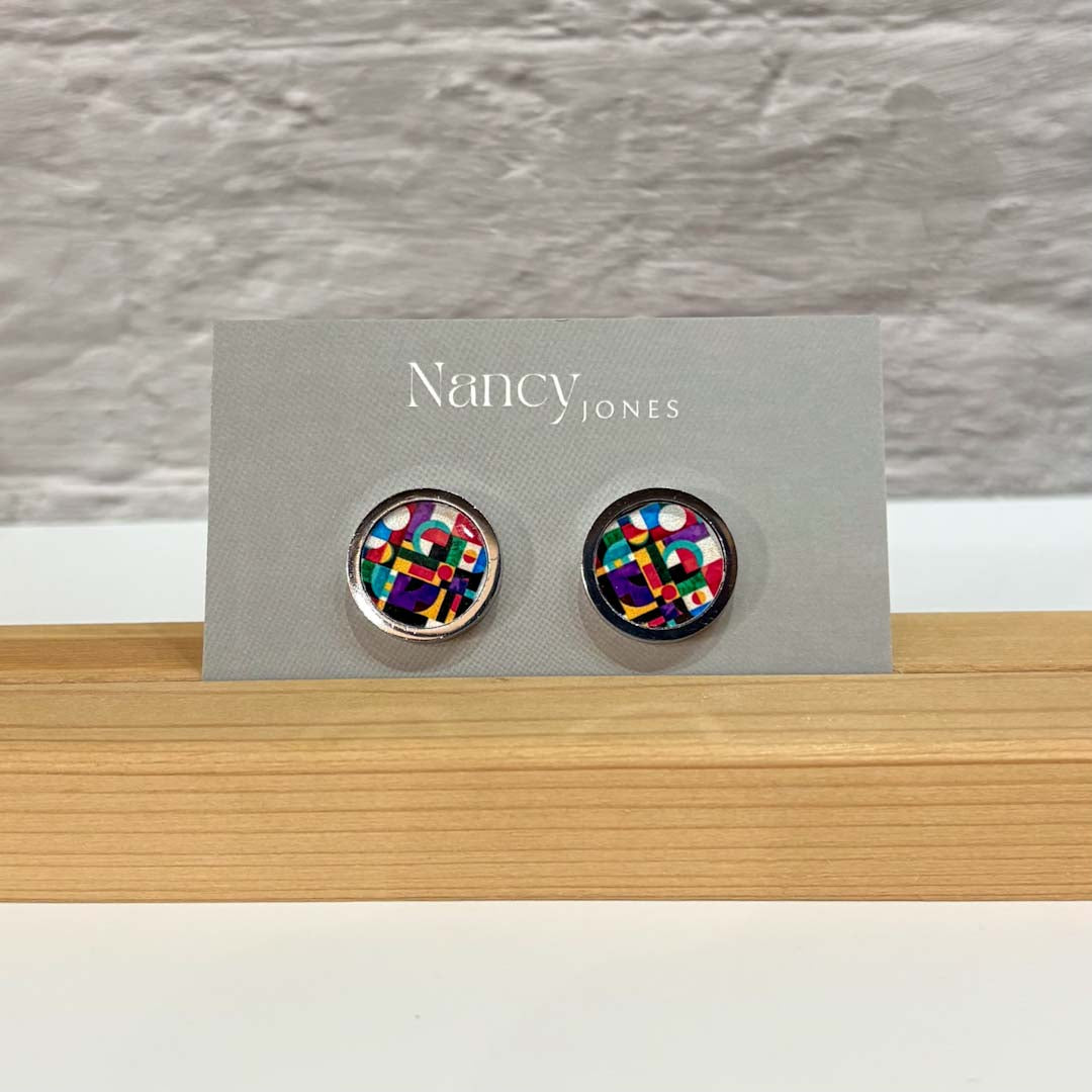 Retro Multicoloured Cufflinks - Nancy Jones_Just Makers