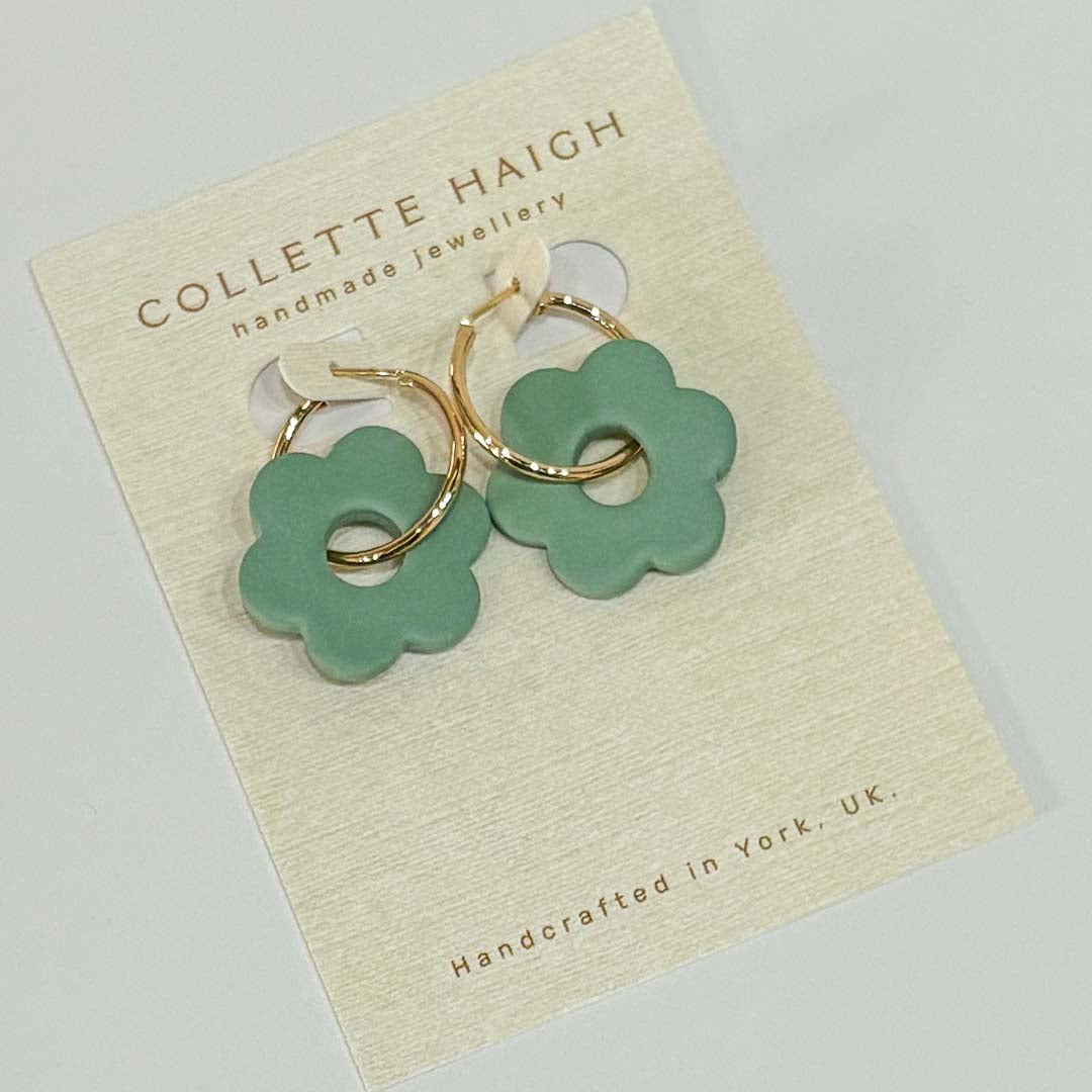 Reversible Flower Hoop Earrings - CH Handmade_Just Makers