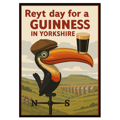 Reyt Day for a Guinness A4 Print - The Yorkshire Print Company_Just Makers