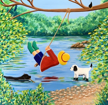 Riverside Fun Greeting Card - Nikky Corker - Just Makers Nikky Corker