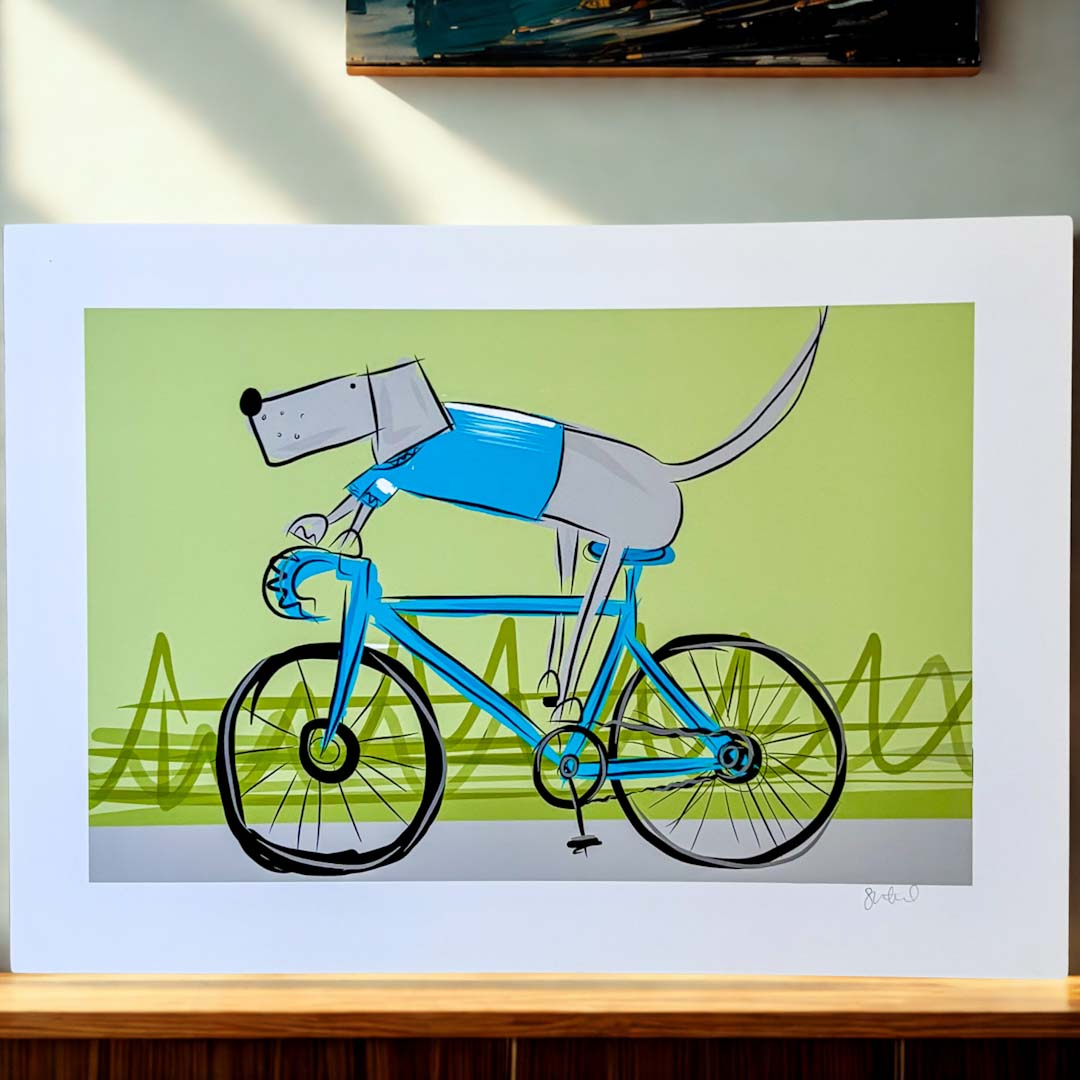 Road Racing Sprocket A4 Print - Sarah Westwood Illustrator_Just Makers