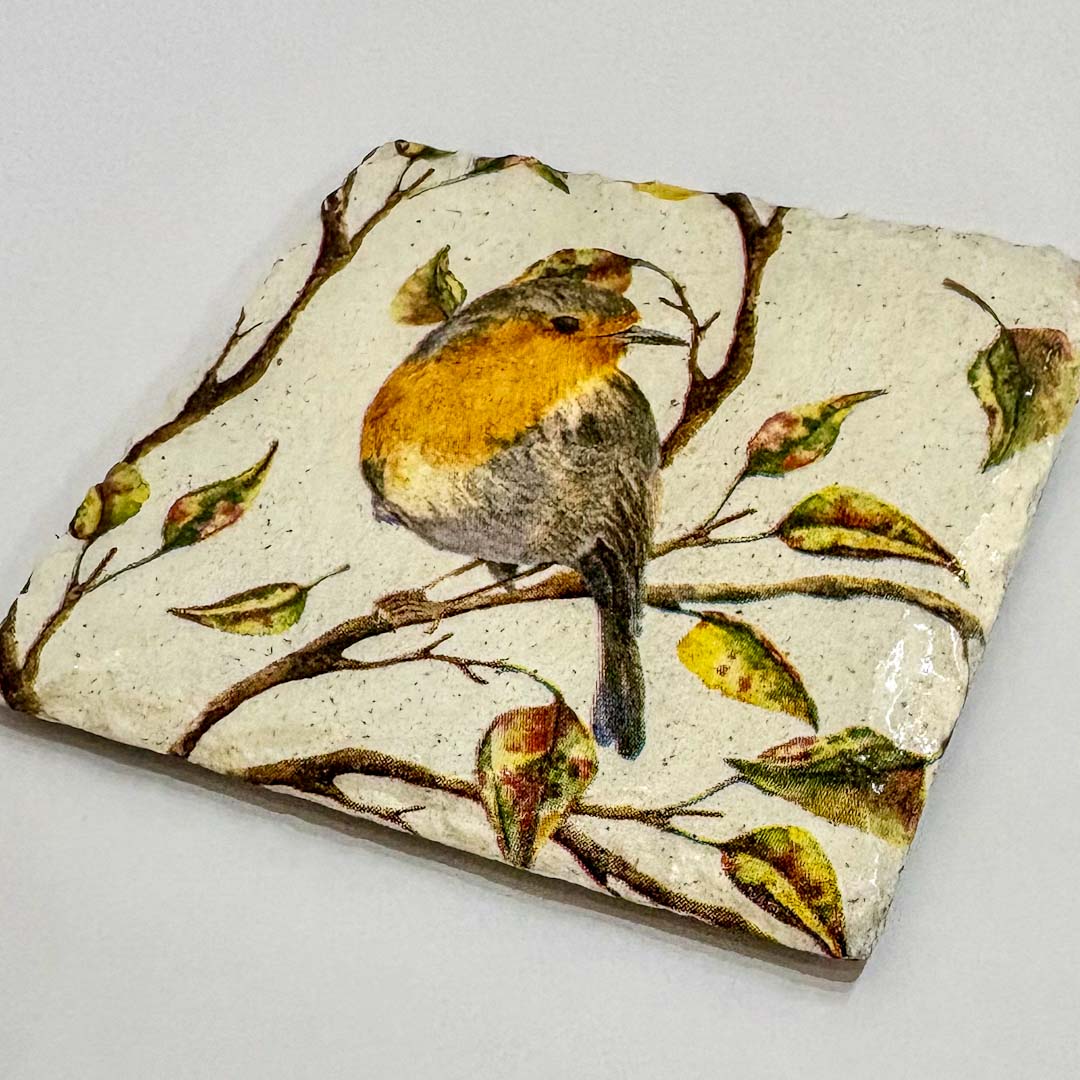 Robin Coaster Slate - Sarah Tustin_Just Makers
