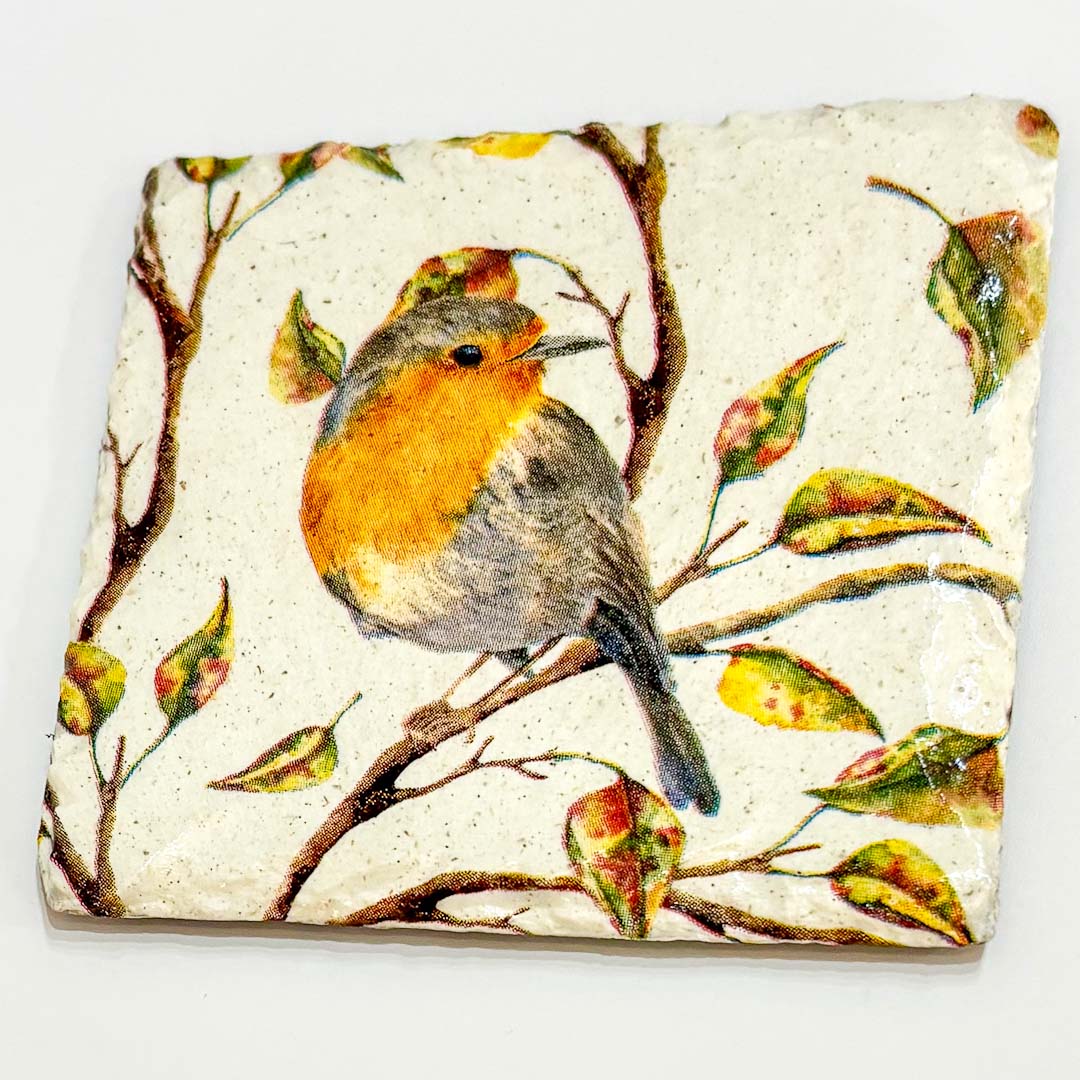 Robin Coaster Slate - Sarah Tustin_Just Makers