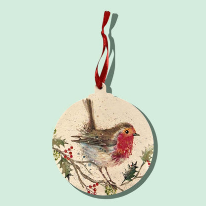 Robin Large Bauble Decoration by Sarah Tustin_Just Makers