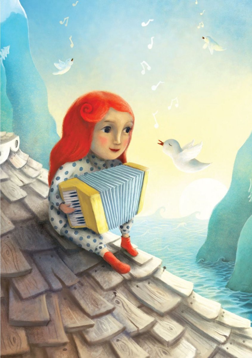 Rooftop Serenade Greeting Card - Demelsa Haughton - Just Makers Demelsa Haughton Illustration