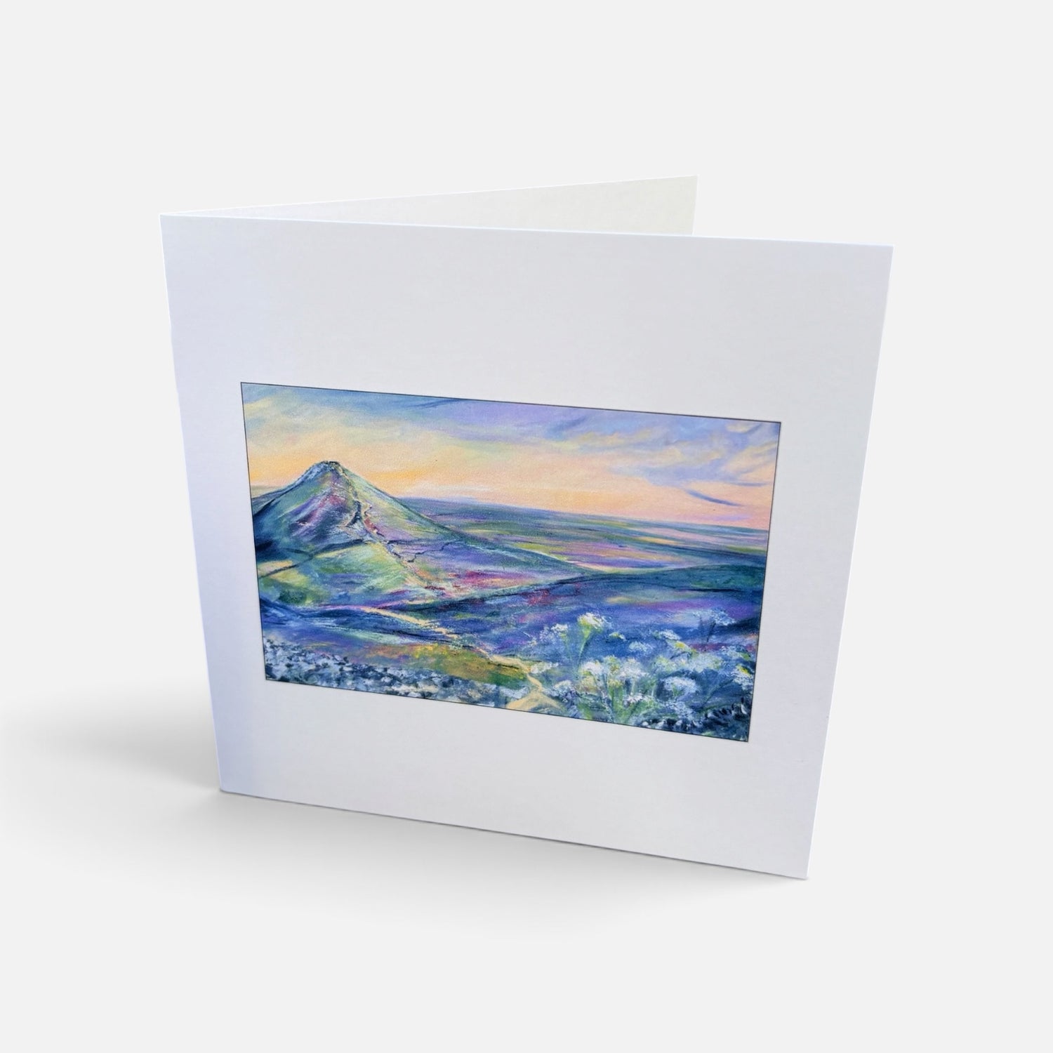 Roseberry Topping in Spring Greeting Card - Annie Bousfield_Just Makers