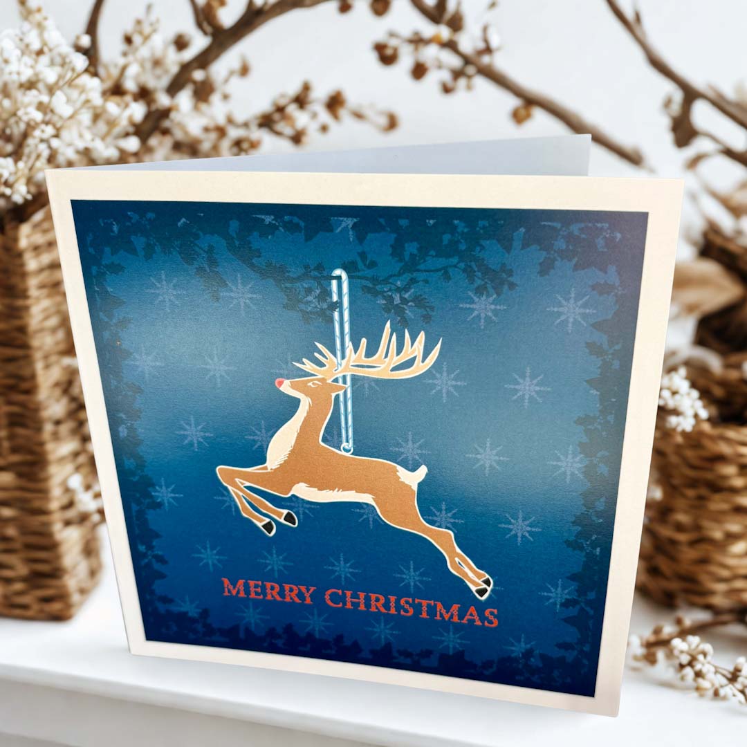 Rudolph Christmas Greeting Card - Umbellifer_Just Makers