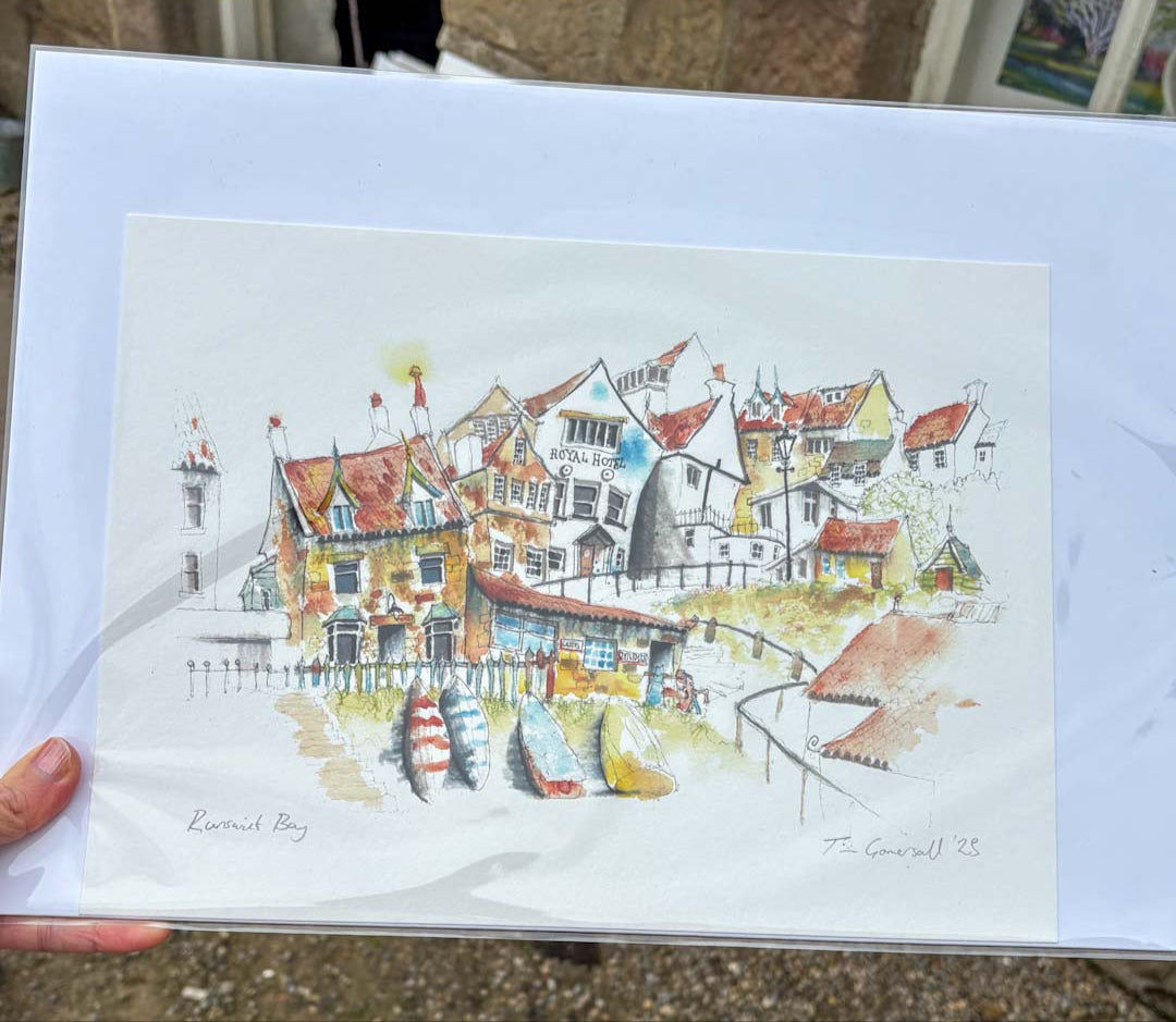 Runswick Bay Giclee Print - Tim Gomersall Art_Just Makers