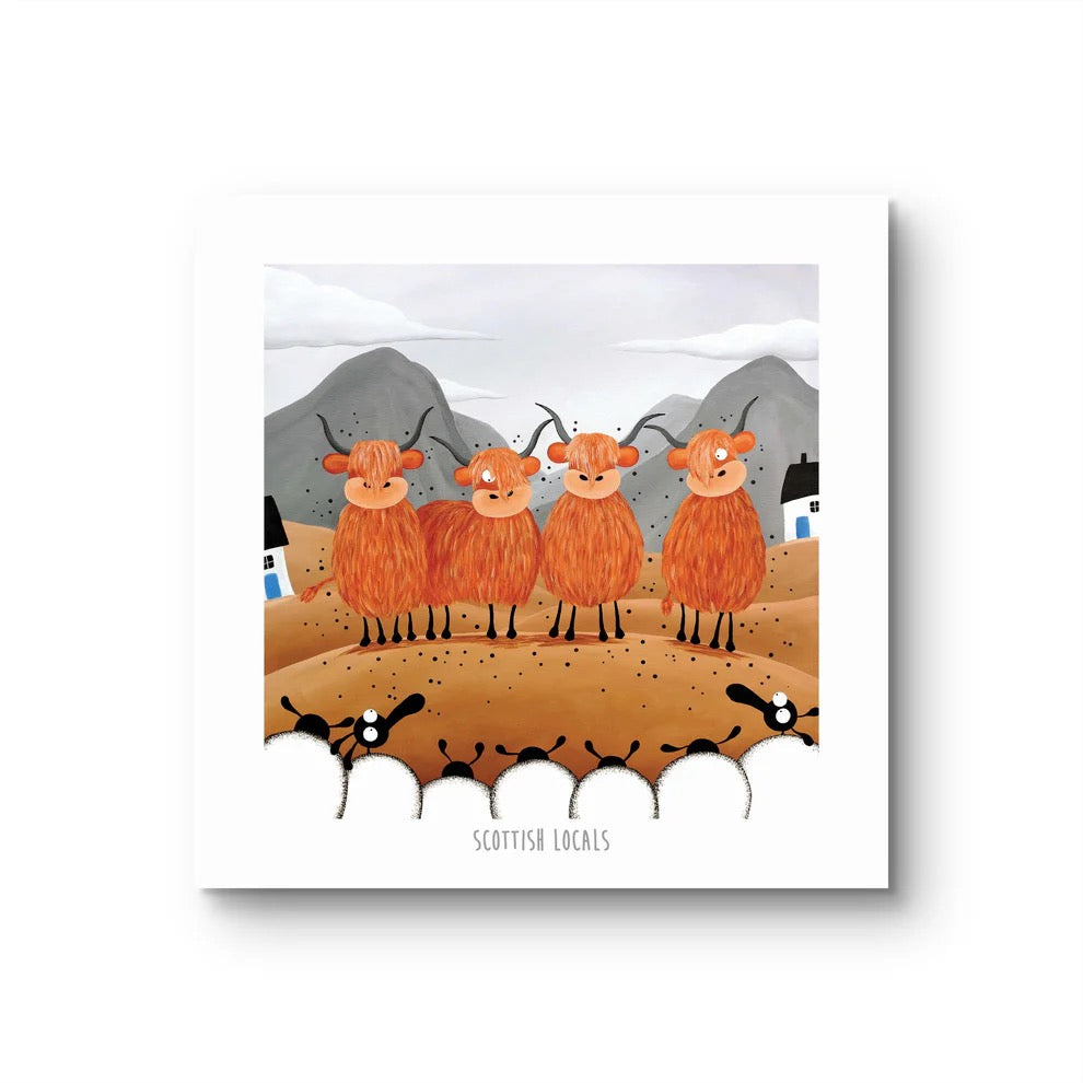 Scottish Locals 10&quot; Print - Mervyn Tay Art_Just Makers