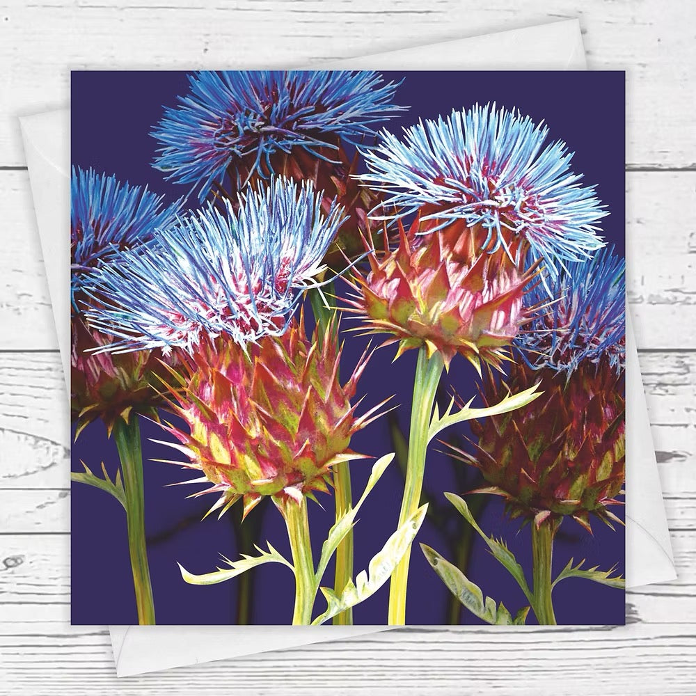Scottish Thistle Greeting Card - Fiona Calder_Just Makers