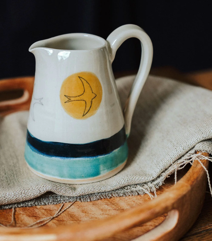 Small Golden Swift Ceramic Jug - Lorna Gilbert Ceramics