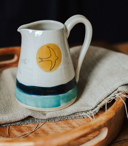 Small Golden Swift Ceramic Jug - Lorna Gilbert Ceramics