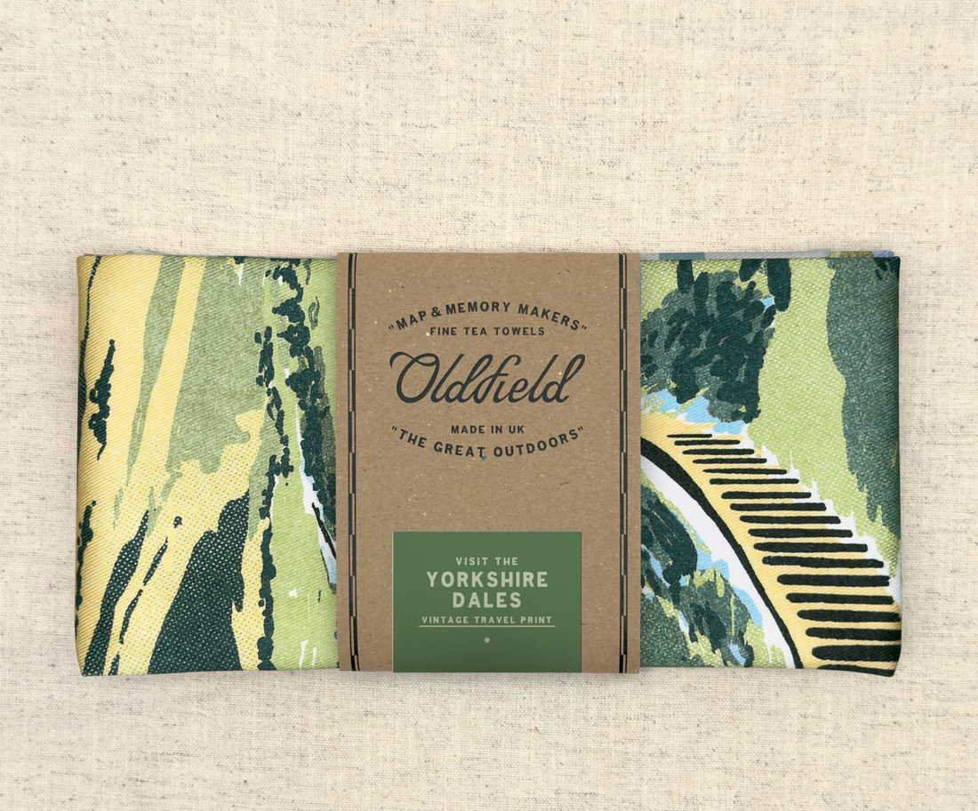Vintage Visit the Yorkshire Dales Tea Towel - Oldfield Design Co