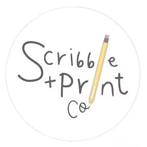 Scribble and Print Logo Just Makers