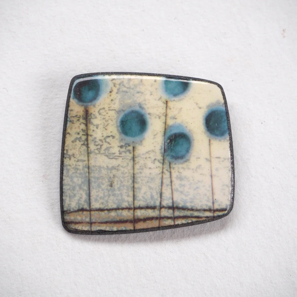 Seed Heads Elements Range Brooch - Karen Howarth Ceramics_Just Makers