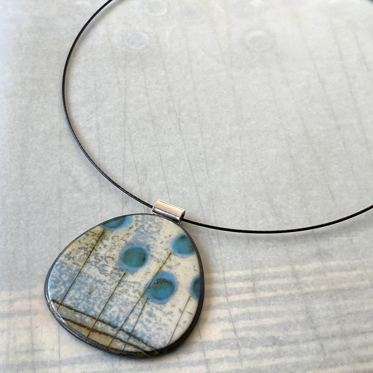 Seedheads Elements Round Necklace - Karen Howarth Ceramics_Just Makers