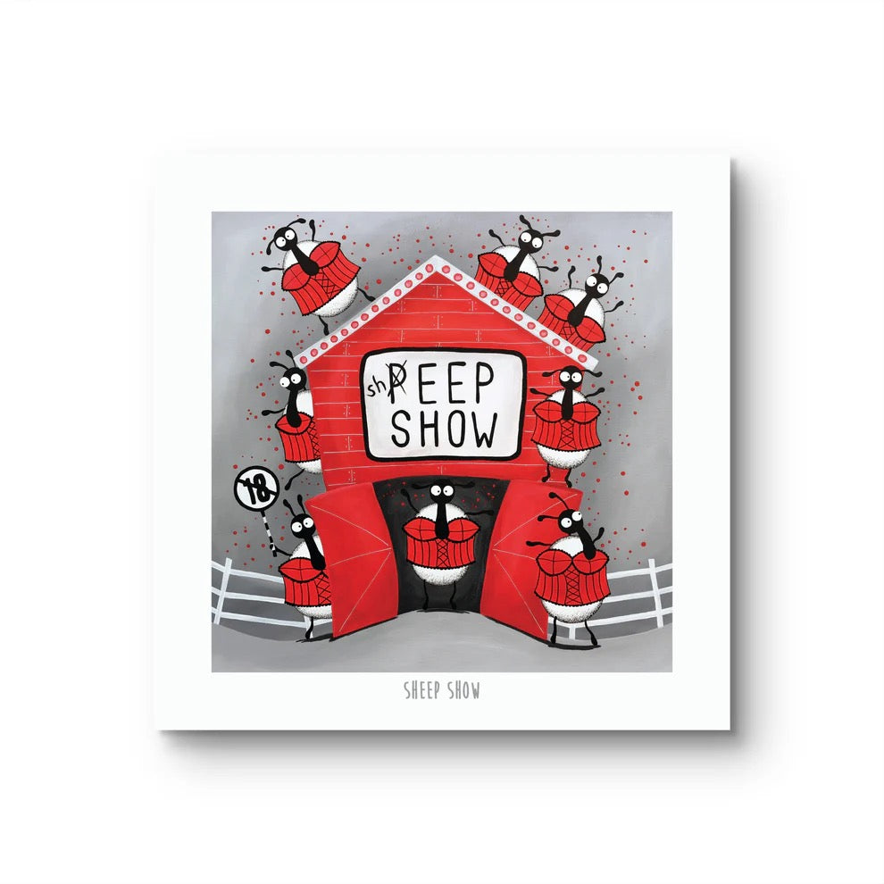 Sheep Show 10&quot; Print - Mervyn Tay Art_Just Makers