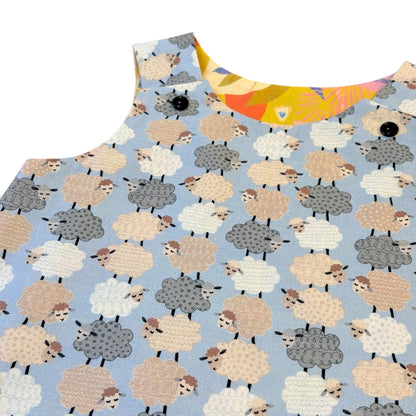 Sheep and Leaf Reversible Dress 4-5 Years - Jumplings Clothes_Just Makers
