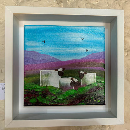 Original sheep in the dales painting_Nikky Corker_Just Makers