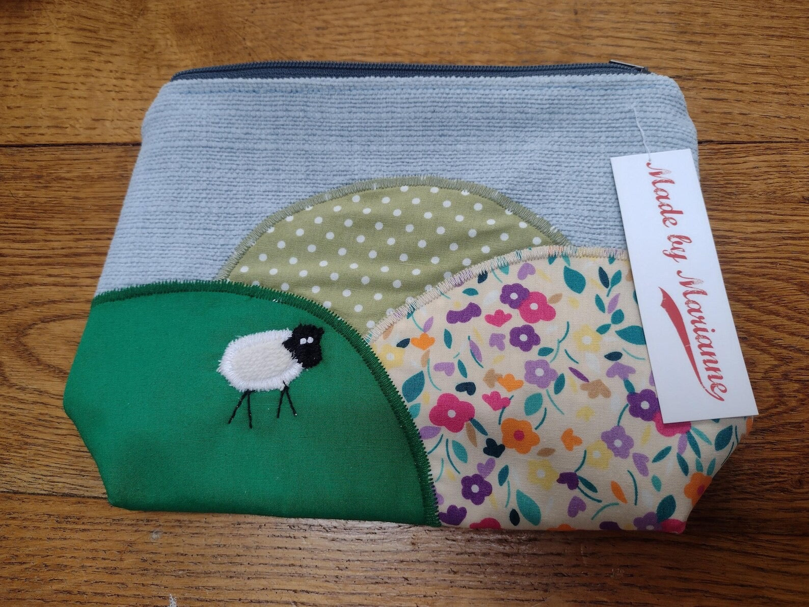 Sheep on a Hill Make Up Bag Made by Marianne_Just Makers