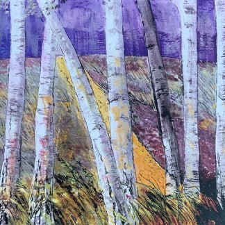 Silver Birch Greeting Card - Gill Kirk - Just Makers Gill Kirk Artist